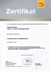 Praxisseminar zur Messtechnik, Andreas Golka