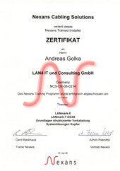 Nexans Training Programm, andreas Golka